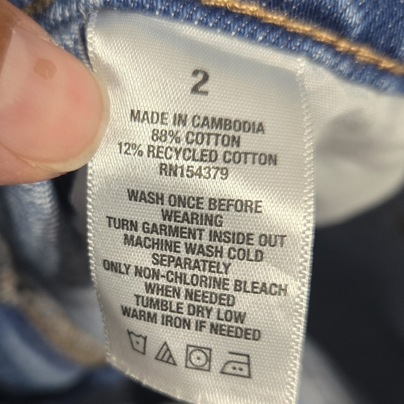 Aéropostale Blue Denim Mom Jeans New Without Tags Sz 2 Distressed - Picture 3 of 14